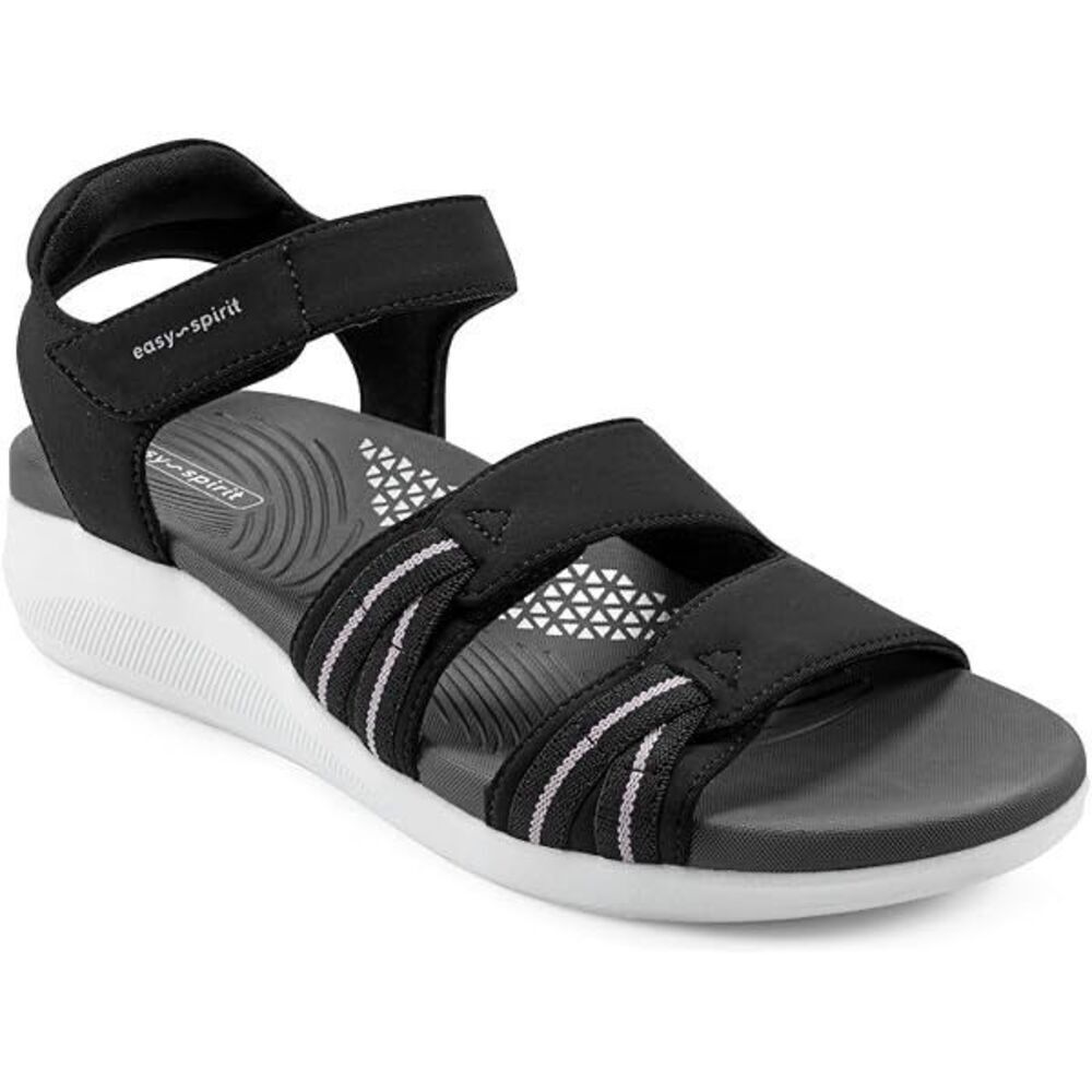 Easy Spirit 1.25” Weber Cushioned Sandal Black 7.5